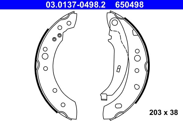 ATE 03.0137-0498.2 - Bremžu loku komplekts ps1.lv