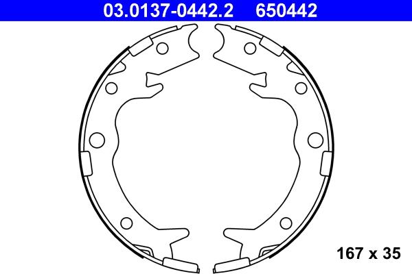 ATE 03.0137-0442.2 - Bremžu loku kompl., Stāvbremze ps1.lv