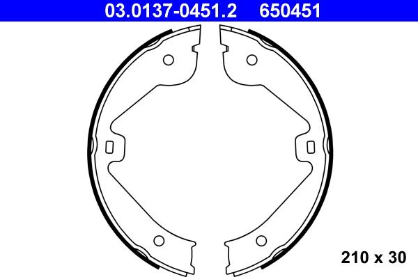 ATE 03.0137-0451.2 - Bremžu loku kompl., Stāvbremze ps1.lv