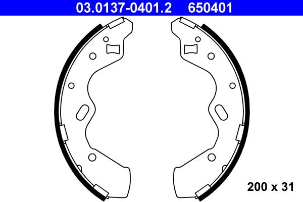 ATE 03.0137-0401.2 - Bremžu loku komplekts ps1.lv