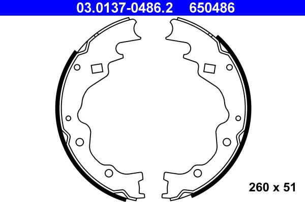 ATE 03.0137-0486.2 - Bremžu loku komplekts ps1.lv