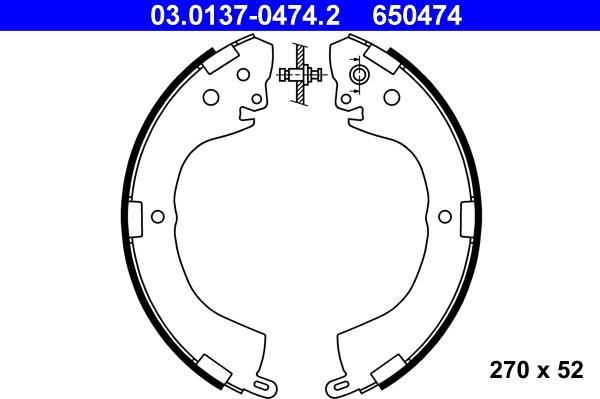 ATE 03.0137-0474.2 - Bremžu loku komplekts ps1.lv