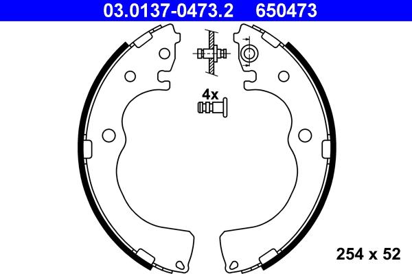 ATE 03.0137-0473.2 - Bremžu loku komplekts ps1.lv