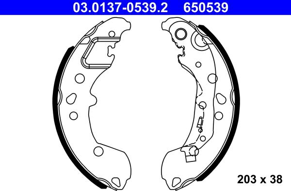 ATE 03.0137-0539.2 - Bremžu loku komplekts ps1.lv