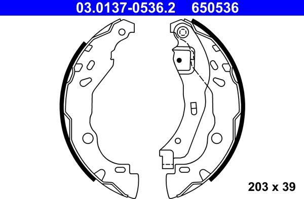 ATE 03.0137-0536.2 - Bremžu loku komplekts ps1.lv