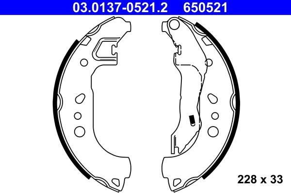 ATE 03.0137-0521.2 - Bremžu loku komplekts ps1.lv