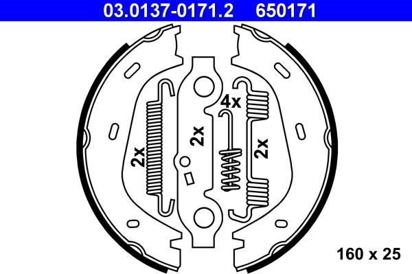 ATE 03.0137-0171.2 - Bremžu loku kompl., Stāvbremze ps1.lv