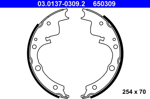 ATE 03.0137-0309.2 - Bremžu loku komplekts ps1.lv