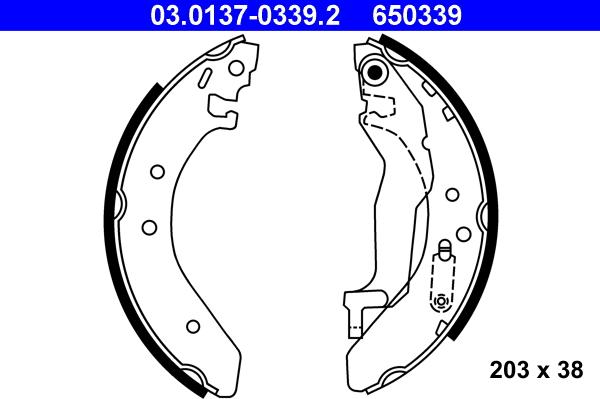 ATE 03.0137-0339.2 - Bremžu loku komplekts ps1.lv