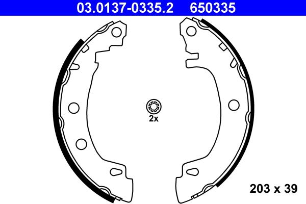 ATE 03.0137-0335.2 - Bremžu loku komplekts ps1.lv