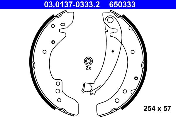 ATE 03.0137-0333.2 - Bremžu loku komplekts ps1.lv