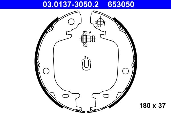 ATE 03.0137-3050.2 - Bremžu loku kompl., Stāvbremze ps1.lv