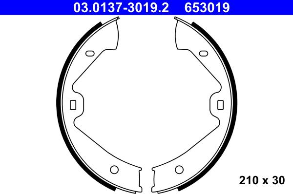 ATE 03.0137-3019.2 - Bremžu loku kompl., Stāvbremze ps1.lv