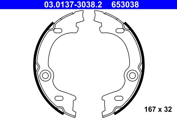 ATE 03.0137-3038.2 - Bremžu loku kompl., Stāvbremze ps1.lv