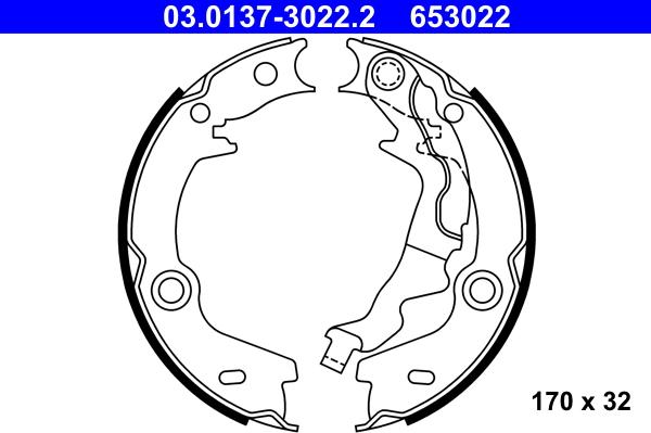 ATE 03.0137-3022.2 - Bremžu loku kompl., Stāvbremze ps1.lv