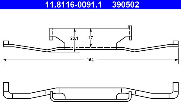 ATE 11.8116-0091.1 - Atspere, Bremžu suports ps1.lv