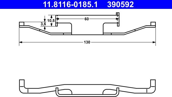 ATE 11.8116-0185.1 - Atspere, Bremžu suports ps1.lv