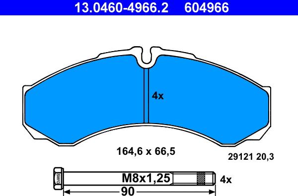 ATE 13.0460-4966.2 - Bremžu uzliku kompl., Disku bremzes ps1.lv