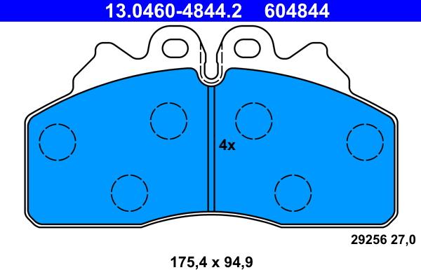 ATE 13.0460-4844.2 - Bremžu uzliku kompl., Disku bremzes ps1.lv