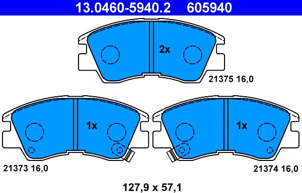 ATE 13.0460-5940.2 - Bremžu uzliku kompl., Disku bremzes ps1.lv