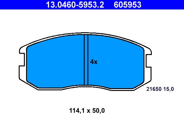 ATE 13.0460-5953.2 - Bremžu uzliku kompl., Disku bremzes ps1.lv