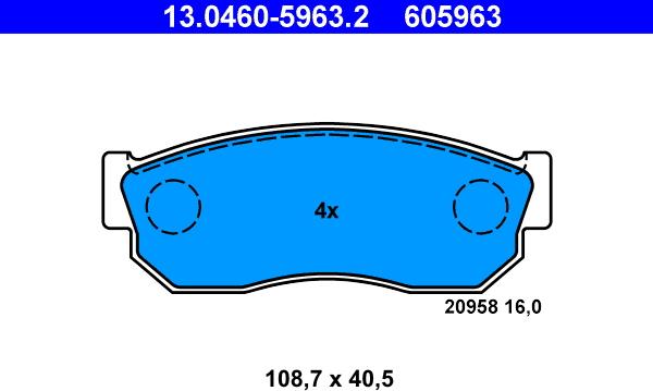 ATE 13.0460-5963.2 - Bremžu uzliku kompl., Disku bremzes ps1.lv