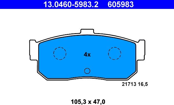 ATE 13.0460-5983.2 - Bremžu uzliku kompl., Disku bremzes ps1.lv