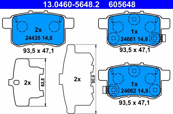 ATE 13.0460-5648.2 - Bremžu uzliku kompl., Disku bremzes ps1.lv