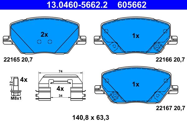 ATE 13.0460-5662.2 - Bremžu uzliku kompl., Disku bremzes ps1.lv