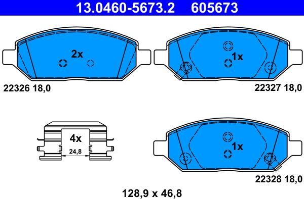 ATE 13.0460-5673.2 - Bremžu uzliku kompl., Disku bremzes ps1.lv