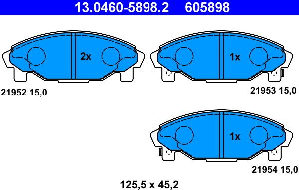 ATE 13.0460-5898.2 - Bremžu uzliku kompl., Disku bremzes ps1.lv