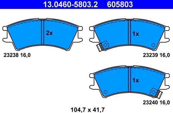 ATE 13.0460-5803.2 - Bremžu uzliku kompl., Disku bremzes ps1.lv