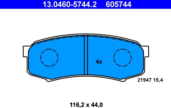 ATE 13.0460-5744.2 - Bremžu uzliku kompl., Disku bremzes ps1.lv