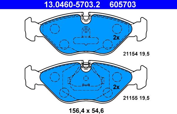 ATE 13.0460-5703.2 - Bremžu uzliku kompl., Disku bremzes ps1.lv