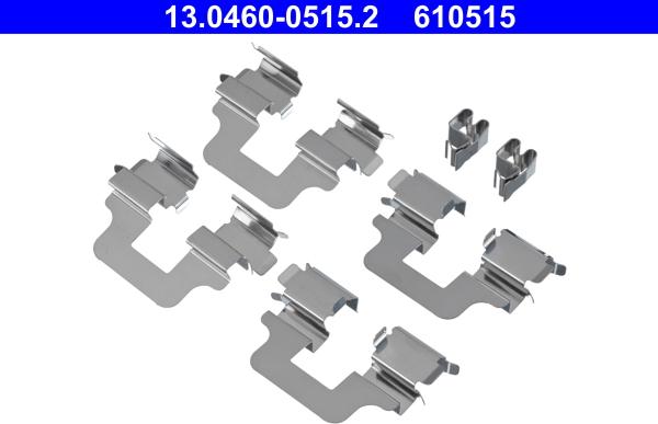 ATE 13.0460-0515.2 - Piederumu komplekts, Disku bremžu uzlikas ps1.lv