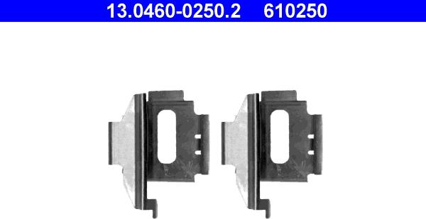 ATE 13.0460-0250.2 - Piederumu komplekts, Disku bremžu uzlikas ps1.lv