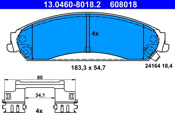 ATE 13.0460-8018.2 - Bremžu uzliku kompl., Disku bremzes ps1.lv