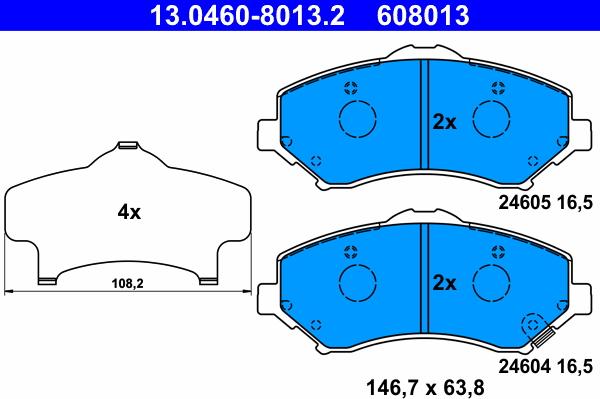 ATE 13.0460-8013.2 - Bremžu uzliku kompl., Disku bremzes ps1.lv