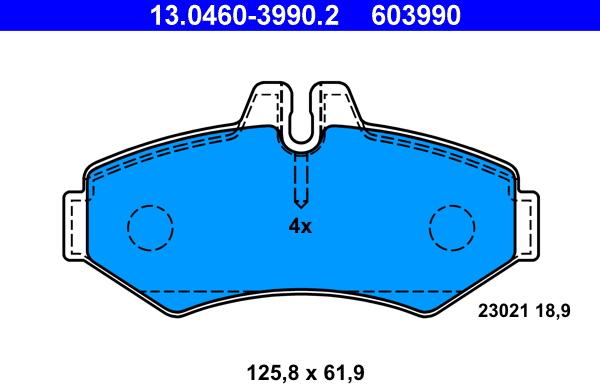 ATE 13.0460-3990.2 - Bremžu uzliku kompl., Disku bremzes ps1.lv