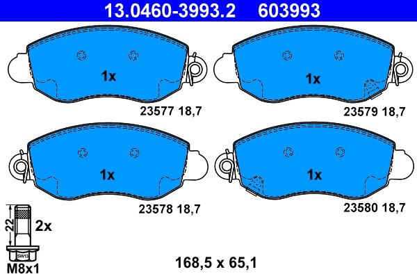 ATE 13.0460-3993.2 - Bremžu uzliku kompl., Disku bremzes ps1.lv