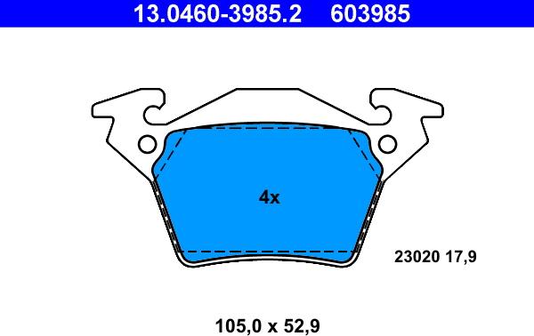 ATE 13.0460-3985.2 - Bremžu uzliku kompl., Disku bremzes ps1.lv