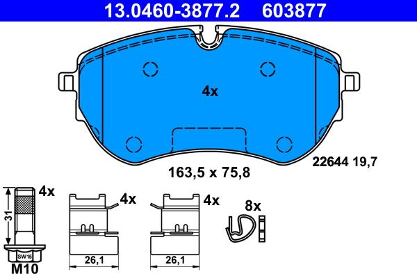 ATE 13.0460-3877.2 - Bremžu uzliku kompl., Disku bremzes ps1.lv