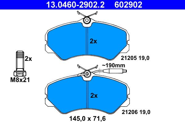 ATE 13.0460-2902.2 - Bremžu uzliku kompl., Disku bremzes ps1.lv