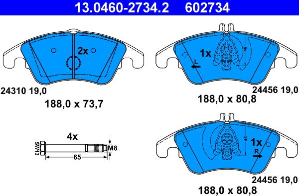 ATE 13.0460-2734.2 - Bremžu uzliku kompl., Disku bremzes ps1.lv