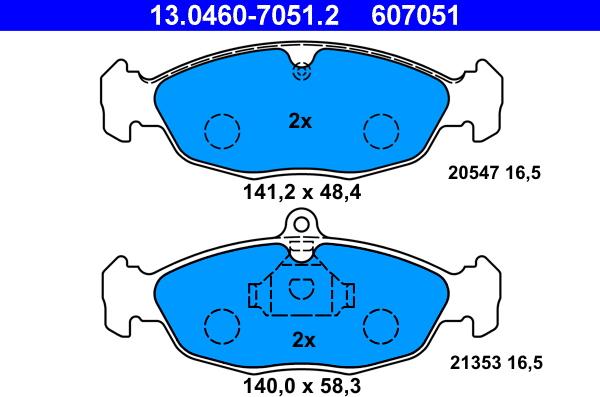 ATE 13.0460-7051.2 - Bremžu uzliku kompl., Disku bremzes ps1.lv