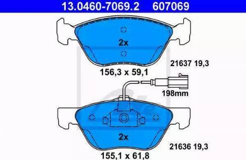 Alpha Brakes HKP-FT-025 - Bremžu uzliku kompl., Disku bremzes ps1.lv