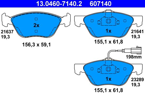 ATE 13.0460-7140.2 - Bremžu uzliku kompl., Disku bremzes ps1.lv