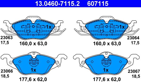 ATE 13.0460-7115.2 - Bremžu uzliku kompl., Disku bremzes ps1.lv