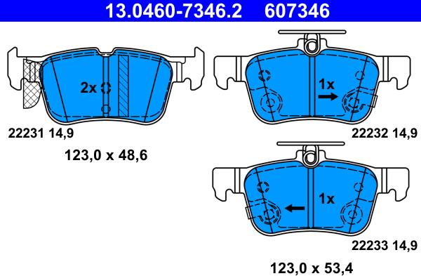 ATE 13.0460-7346.2 - Bremžu uzliku kompl., Disku bremzes ps1.lv