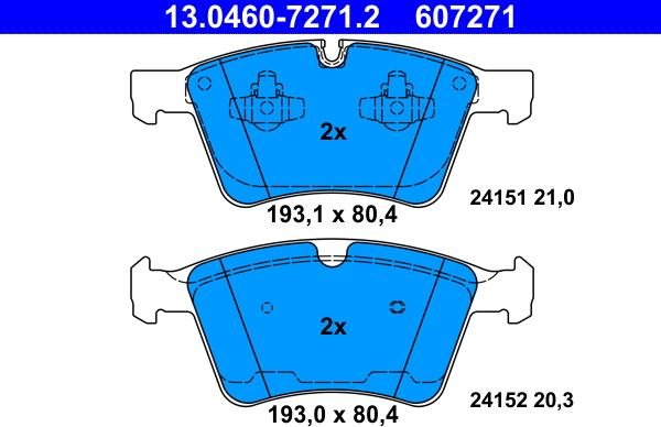 ATE 13.0460-7271.2 - Bremžu uzliku kompl., Disku bremzes ps1.lv